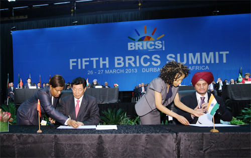 The Signing Ceremony on the Fifth BRICS Summit
