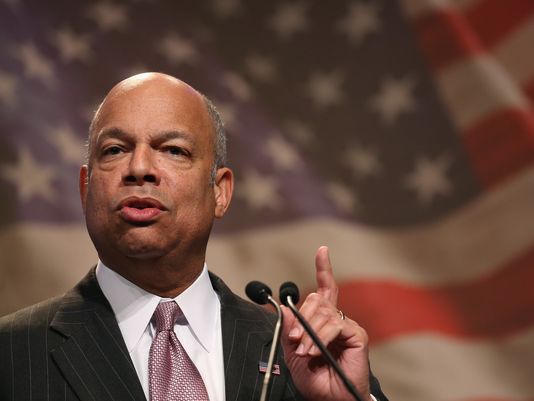 Homeland Security Secretary Jeh Johnson speaks at the National League of CIties Congressional Conference