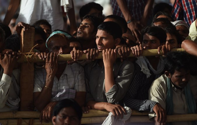A crowd in Mathura, India, listened to Prime Minister Narendra Modi as he gave a speech on Monday that emphasized the importance of small businesses. Credit Money Sharma/Agence France-Presse — Getty Images