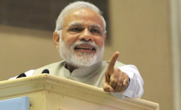 The Prime Minister, Shri Narendra Modi addressing at the Re-Invest 2015: Indias thrust on Renewable Energy an effort to ensure universal energy access for our poor, in New Delhi on February 15, 2015.