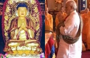 Modi pays visit to the Da Xingshan temple.