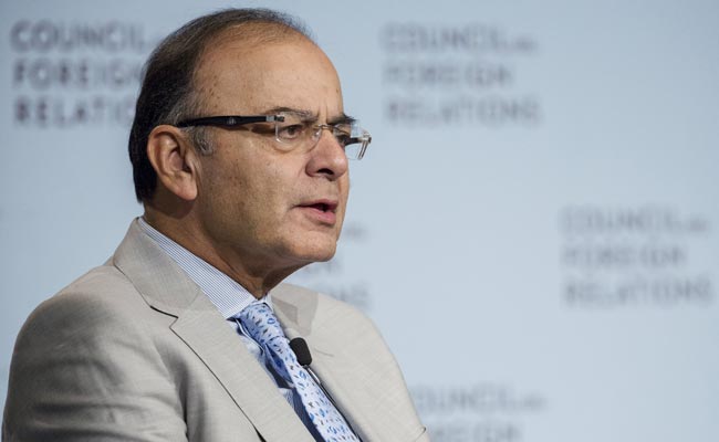 Finance Minister Arun Jaitley speaks at the Council on Foreign Relations in New York on Thursday June 18. (Reuters photo)