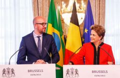 Rousseff and Michel discussed Belgian corporations' interest in Brazil's ambitious 64bn dollar infrastructure program to attract private investments
