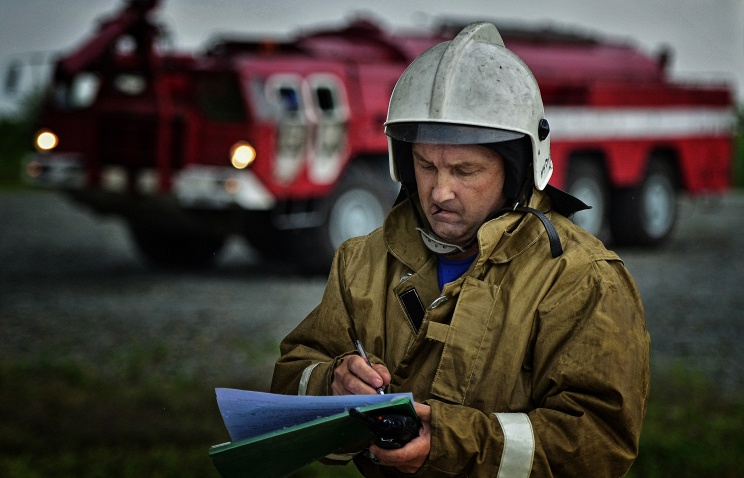 Russian rescuer during drills. © Yuriy Smityuk/TASS 