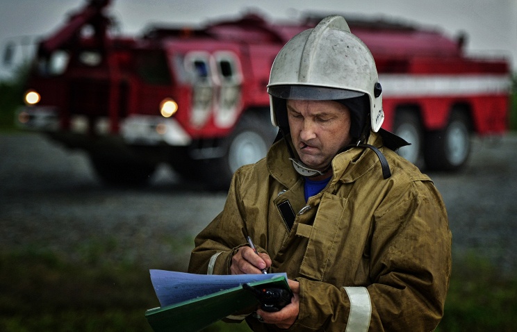 Russian rescuer during drills. © Yuriy Smityuk/TASS