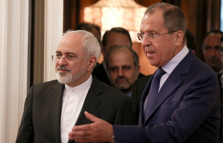 Russian Foreign Minister Sergey Lavrov and his Iranian counterpart Javad Zarif. 