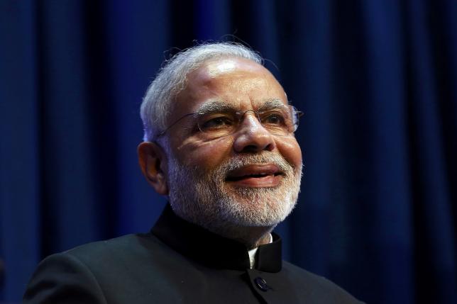India's Prime Minister Narendra Modi speaks at a news conference in Government Buildings in Dublin September 23, 2015. © REUTERS/Cathal McNaughton