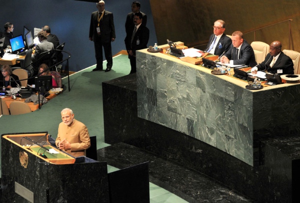 Indian Prime Minister Narendra Modi at the UNGA in New York on 25th September 2015 [Image: UN]