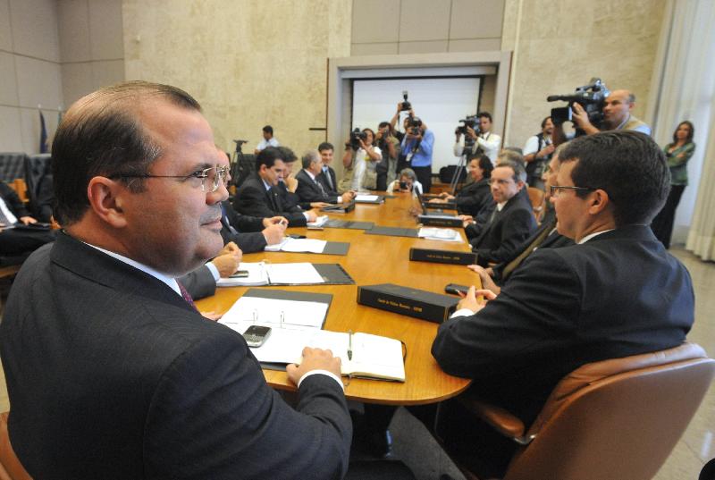 Central Bank President, Alexandre Tombini, at the start of a COPOM meeting in Brasilia © Elza Fiuza/Agencia Brasil