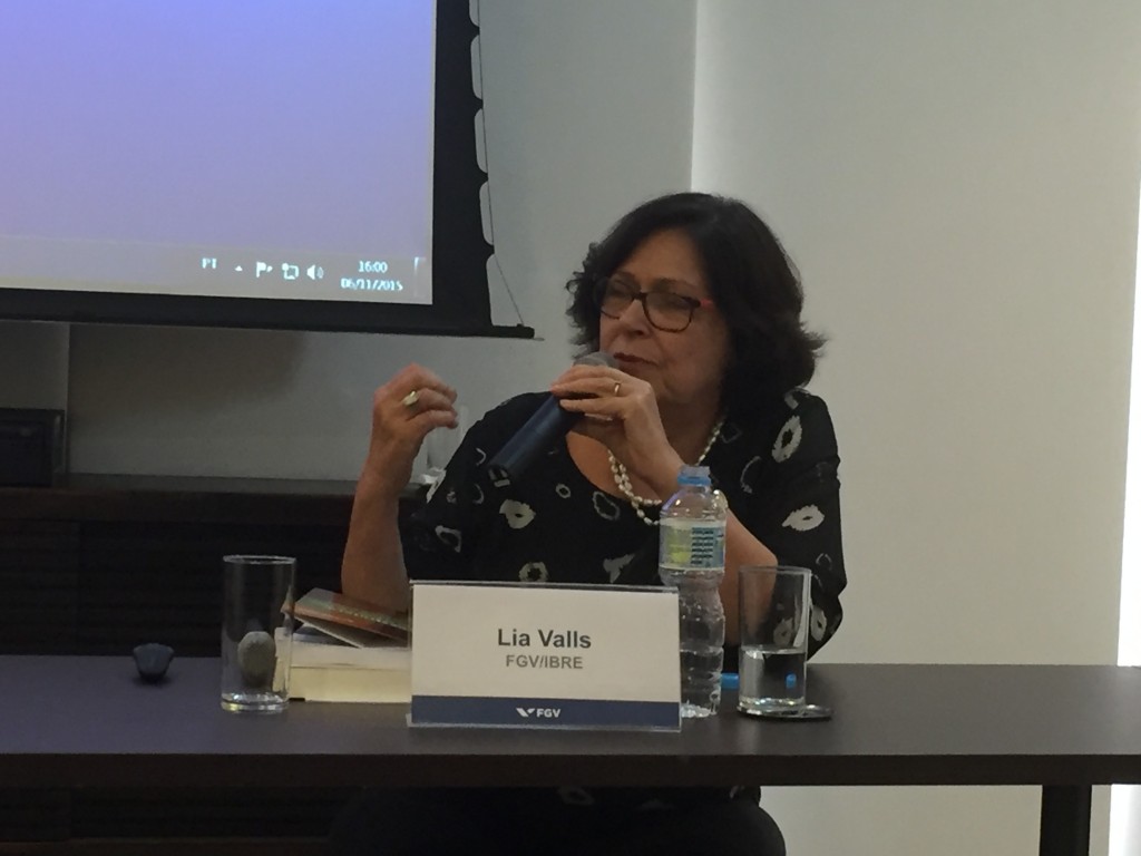 FGV researcher Lia Valls spoke at a seminar on China-Brazil relations in Rio de Janeiro on Nov 6. CHEN WEIHUA / FOR CHINA DAILY