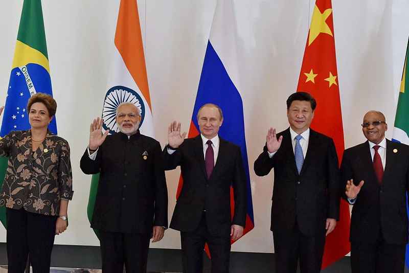 Prime Minister Narendra Modi with BRICS leaders during a meeting in Antalya, Turkey on Sunday. PTI PHOTO/VIJAY VERMA