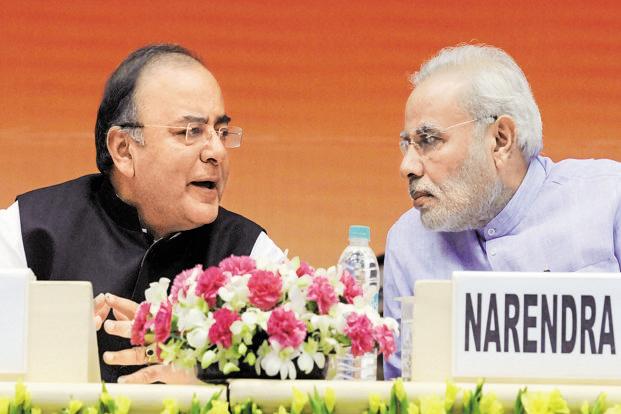 Prime Minister Narendra Modi (right) with finance minister Arun Jaitley. The cabinet decisions should boost the reformist credentials of the BJP-led NDA government. Photo: HT