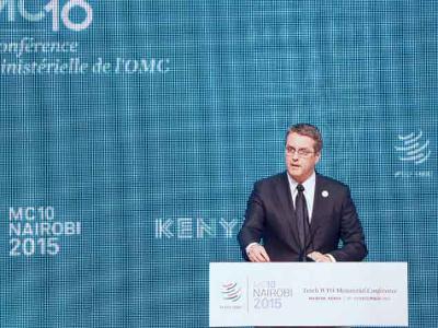 World Trade Organization Director-General, Roberto Azevedo addresses delegates on December 15, 2015 at the official opening of the Tenth WTO ministerial conference in the Kenyan capital, Nairobi. (AFP photo)
