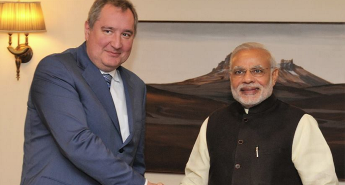 Dmitry Rogozin and Narendra Modi. Source:Russian Embassy in India