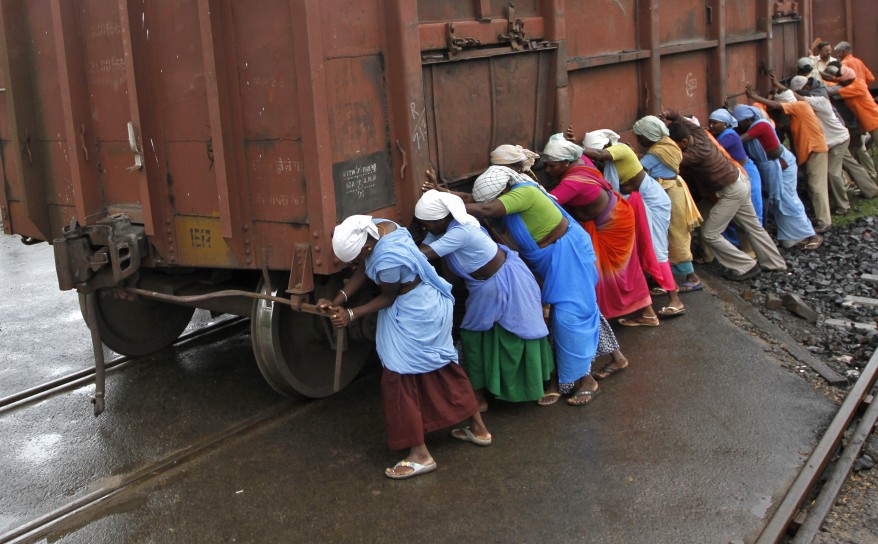 Indian railway workers. Source: Reuters