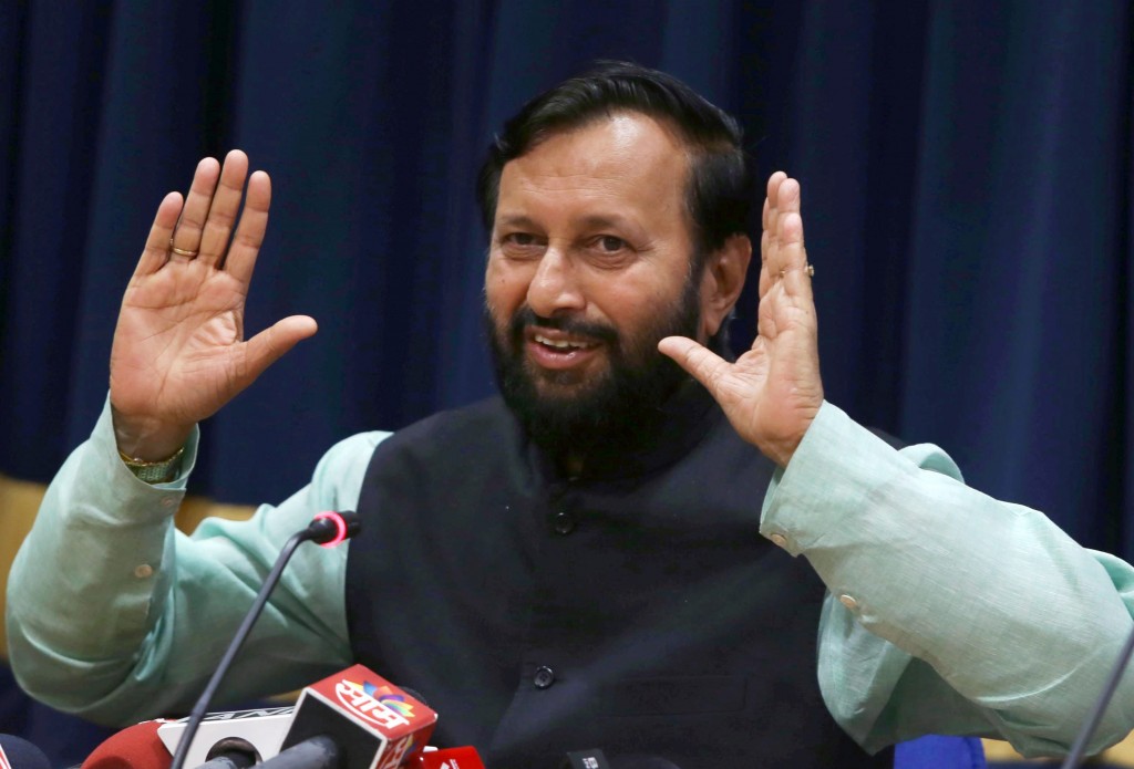 Indian Environment Minister Prakash Javadekar. PTI Photo