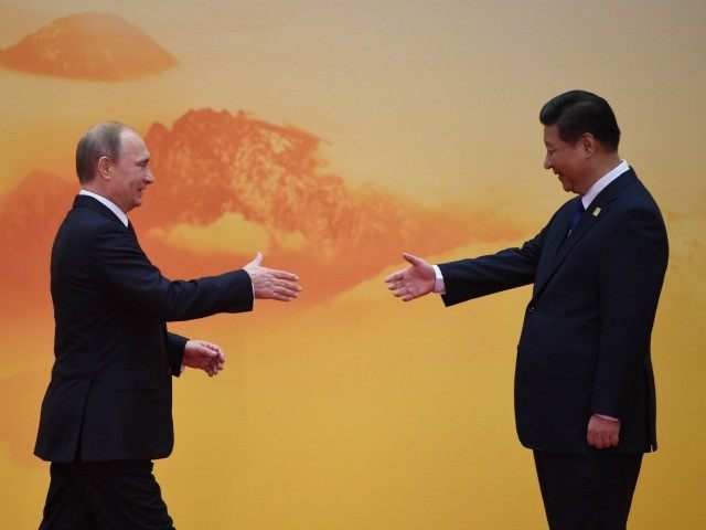 Chinese President Xi Jinping announced Monday his nation would work to take on a broader role in the international war against terrorism, promising Russian President Vladimir Putin China would be at his disposal to aid in anti-terror efforts. Russia has deeply involved itself in the Syrian civil war on the side of Syrian dictator Bashar al-Assad.
