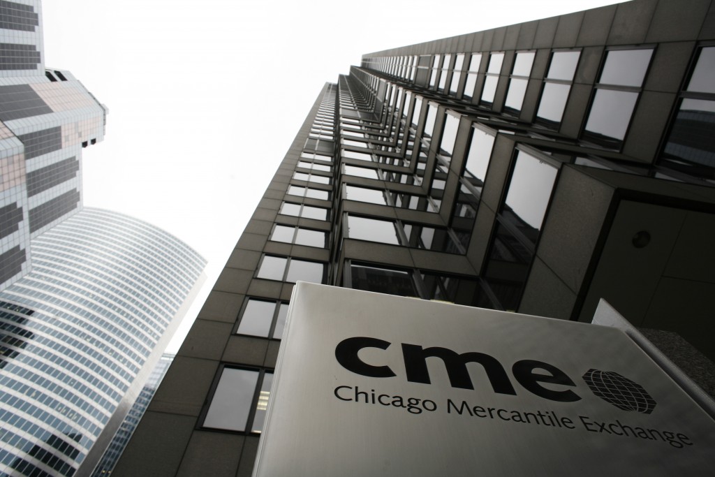 The Chicago Mercantile Exchange is pictured March 17, 2008. CME Group Inc, the world's largest derivatives exchange, on Monday forged a definitive agreement to buy energy and precious metals mart NYMEX for about $9.4 billion. REUTERS/John Gress (UNITED STATES) - RTR1YFKW