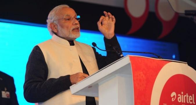 Modi at The Economic Times Global Business Summit 2016. Source:narendramodi.in