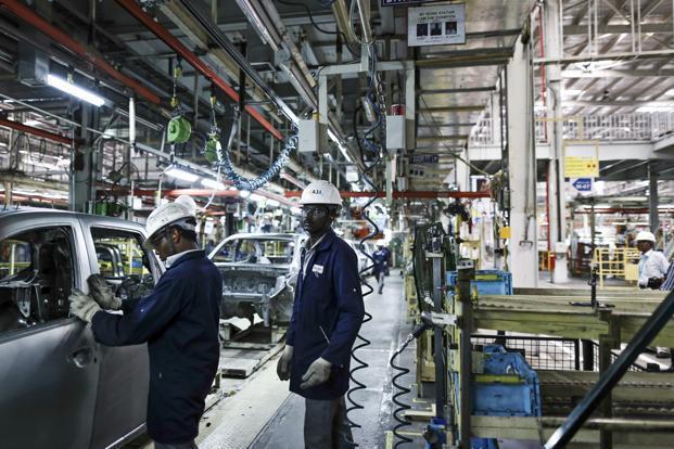 A file photo of Renault-Nissan’s Chennai facility. Nissan has been stepping up exports to make up for poor sales in India. Photo: Bloomberg