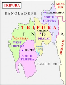 Map of Tripura