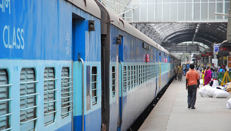 A railway station in India