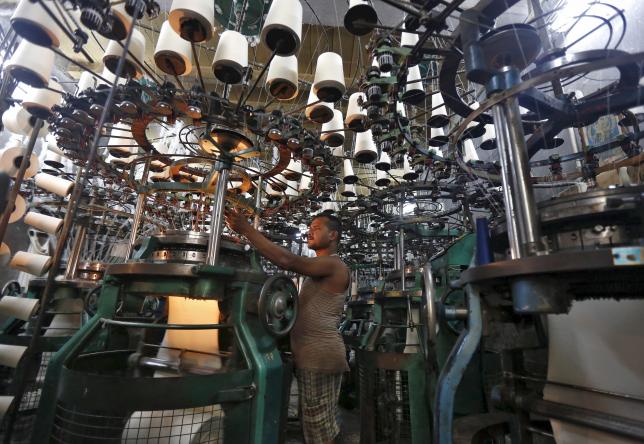 An employee works inside an undergarment factory in Kolkata, India, February 29, 2016. REUTERS/Rupak De Chowdhuri/File Photo