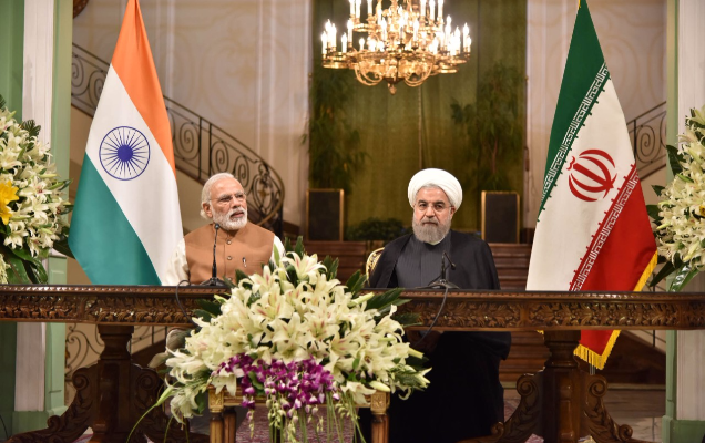 Prime Minister Narendra Modi and Iranian President Hassan Rouhani.