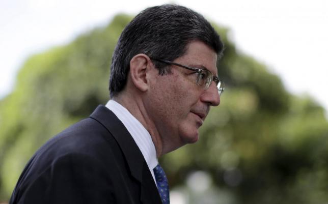 Brazil's Finance Minister Joaquim Levy arrives at the Finance Ministry in Brasilia, Brazil, December 18, 2015. REUTERS/Ueslei Marcelino