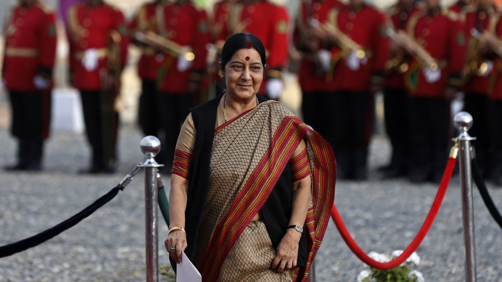 Indian External Affairs Minister Sushma Swaraj. Photo: REUTERS/Omar Sobhani
