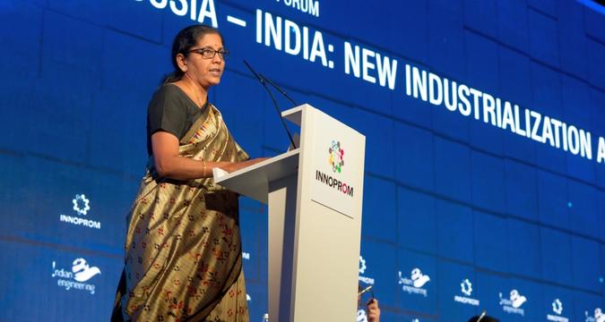 Nirmala Sitharaman at INNOPROM-2016 trade fair. Source:Press photo