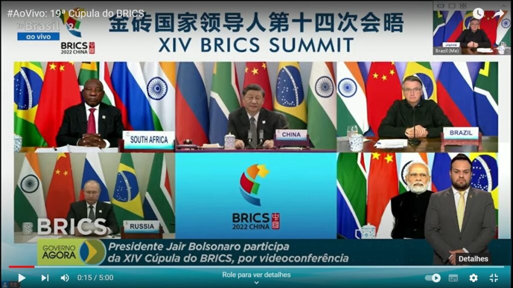 Em reunião virtual com Putin e Xi Jinping, Bolsonaro discursa e não cita guerra na Ucrânia