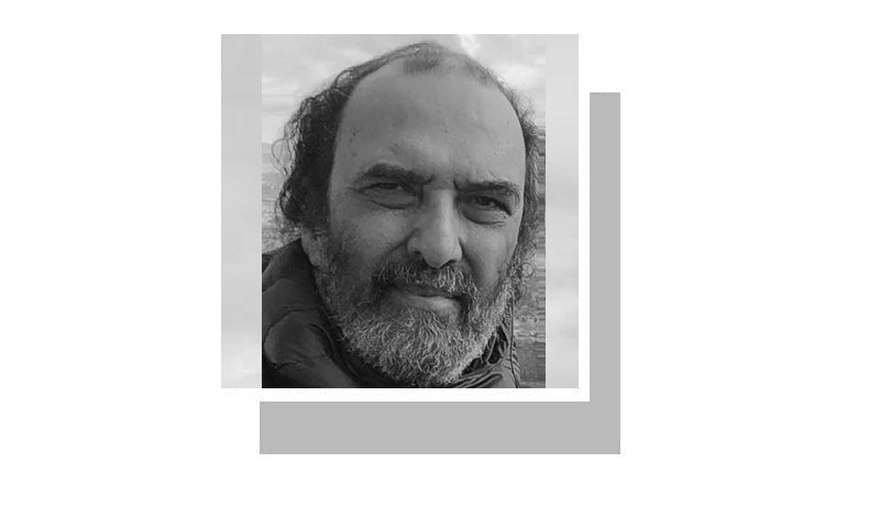 The spoke in the right wheel