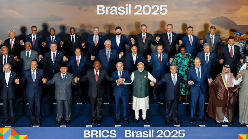 Líderes de 35 países posam para “foto de família” no Brics