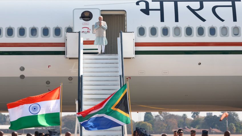 Líderes chegam em Joanesburgo para cúpula do Brics