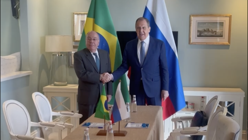 Estava com saudades, diz Mauro Vieira ao rever Lavrov