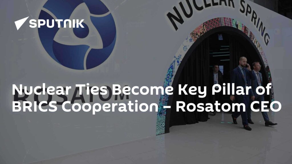 Nuclear Ties Become Key Pillar of BRICS Cooperation - Rosatom CEO