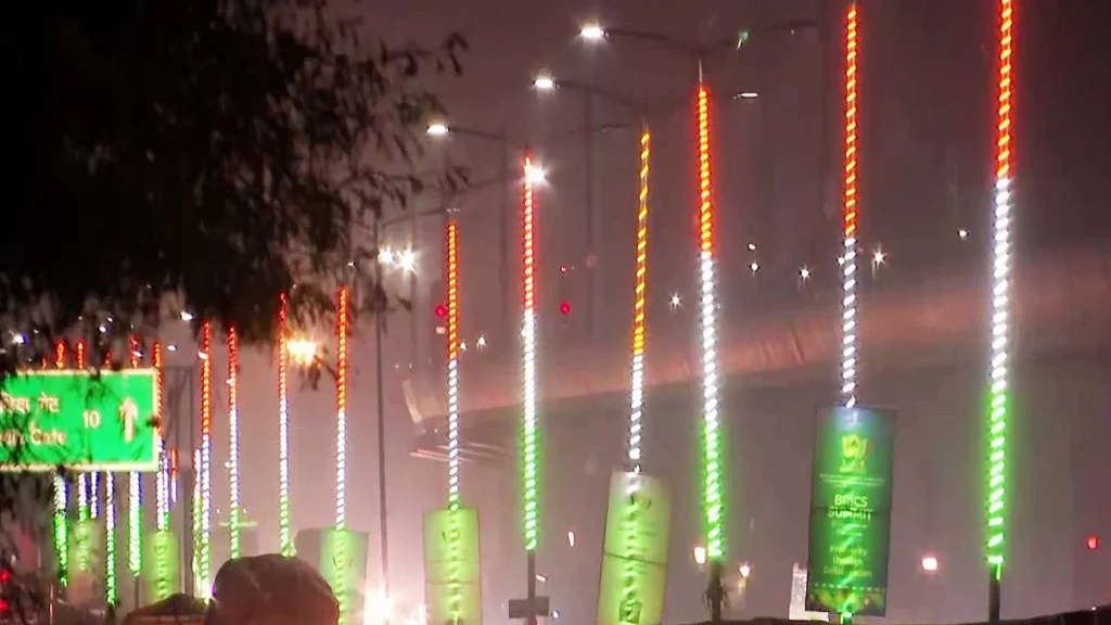BRICS Summit: New Delhi Municipal Council lights up 17 roundabouts, 11 hotels